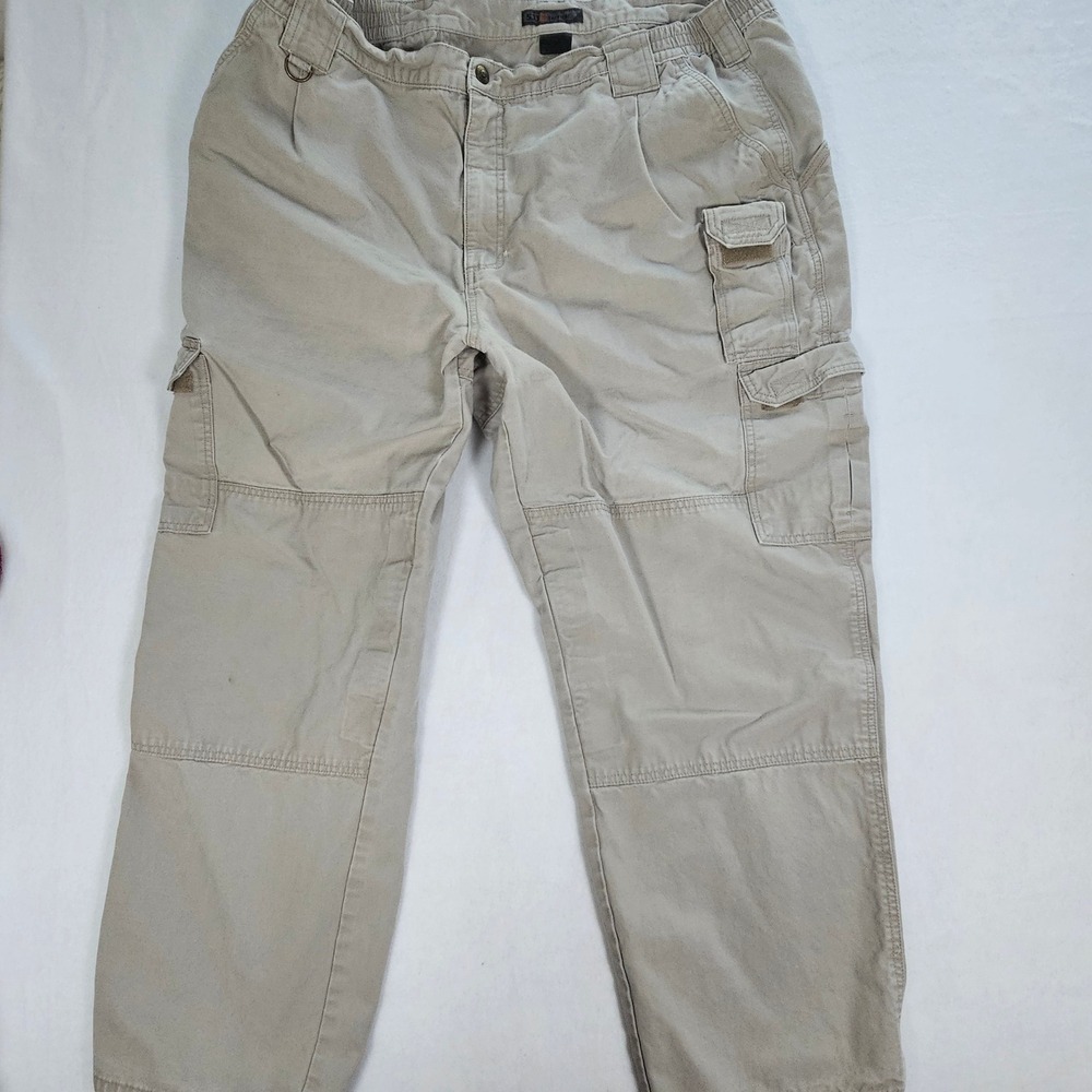 5.11 Tactical Mens Khaki Tan Cotton Canvas Cargo Pants Reinforced Knee 32x28